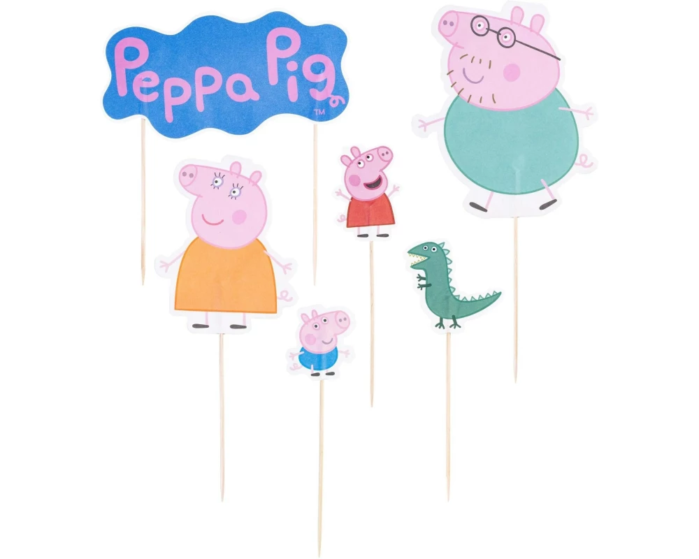 Dr.Oetker Kuchen-Topper Peppa Pig 12 Stück, Mehrfarbig