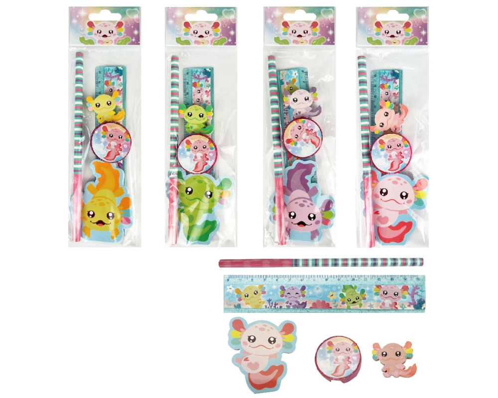 ROOST Schreibset Axolotl AXOPP5-001 5-teilig