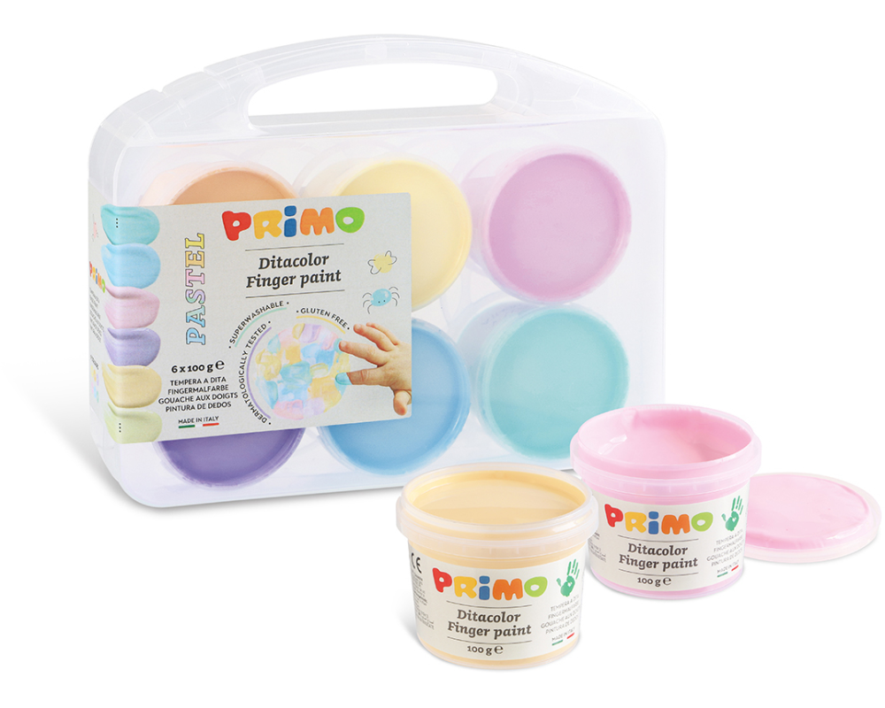 PRIMO Fingermalfarbe Pastell 2212TD6PAST 6x100g