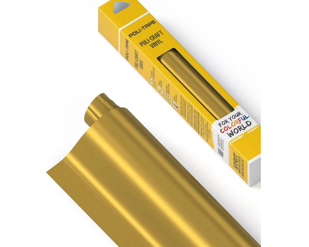 Poli-Tape Vinylfolie Permanent 30.5 x 183 cm, Gold matt