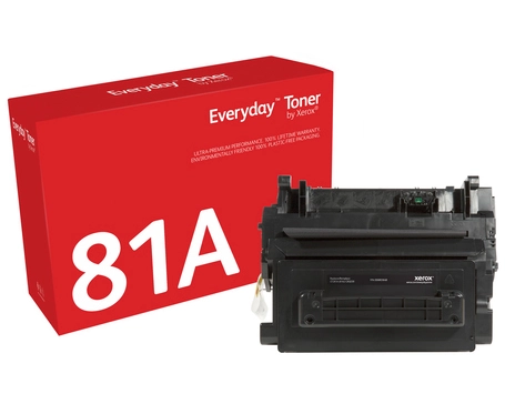 Everyday Black Toner by compatible with HP 81A (CF281A), Standard capacity. Black toner page yield: 10500 pages, Printing colours: Black, Quantity per pack: 1 pc(s)