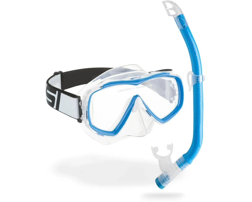 CRESSI Estrella Junior + Top Snorkel Combo Blue