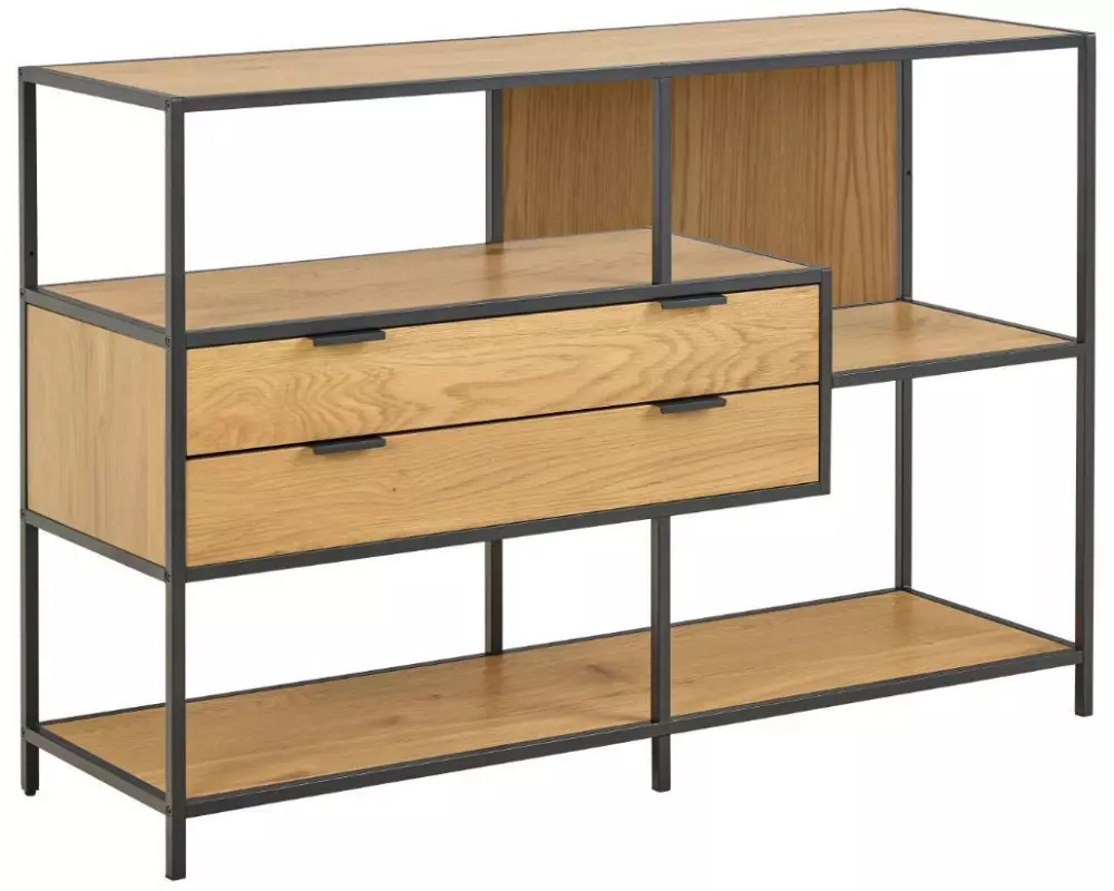 AC Design Regal Seaford Braun, 114 x 35 x 78 cm