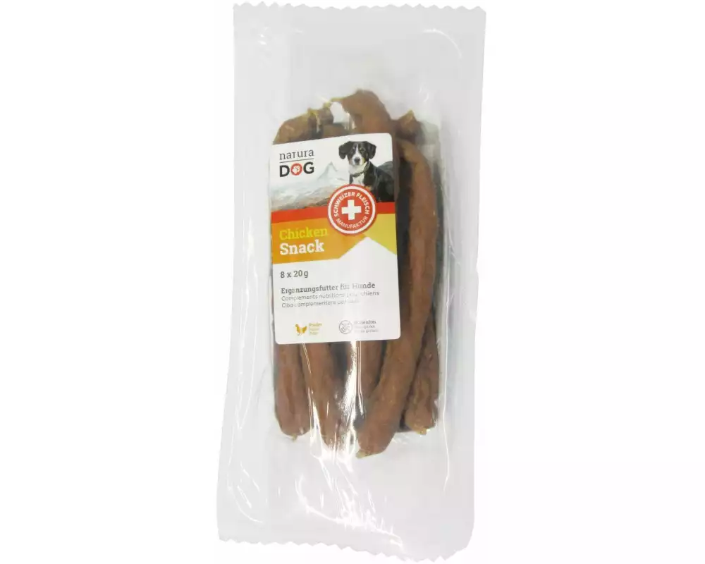 naturaDog Chicken Snack, 8 x 20g