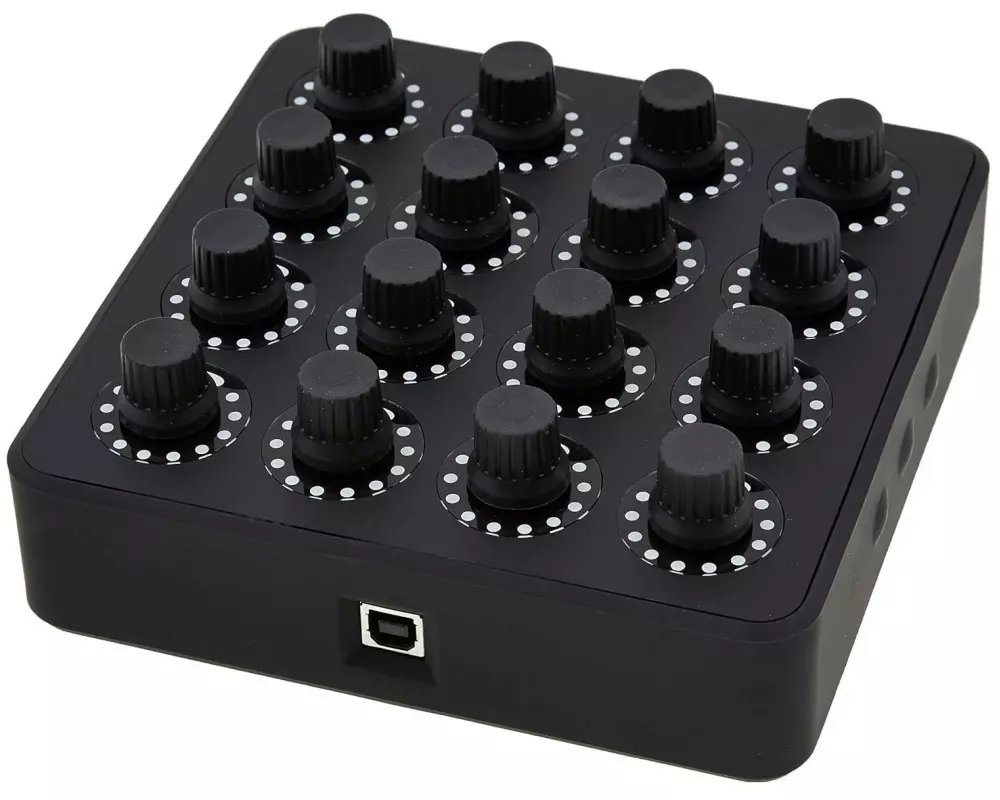 DJ Techtools Midi Fighter Twister 16 Push-Encoder, schwarz