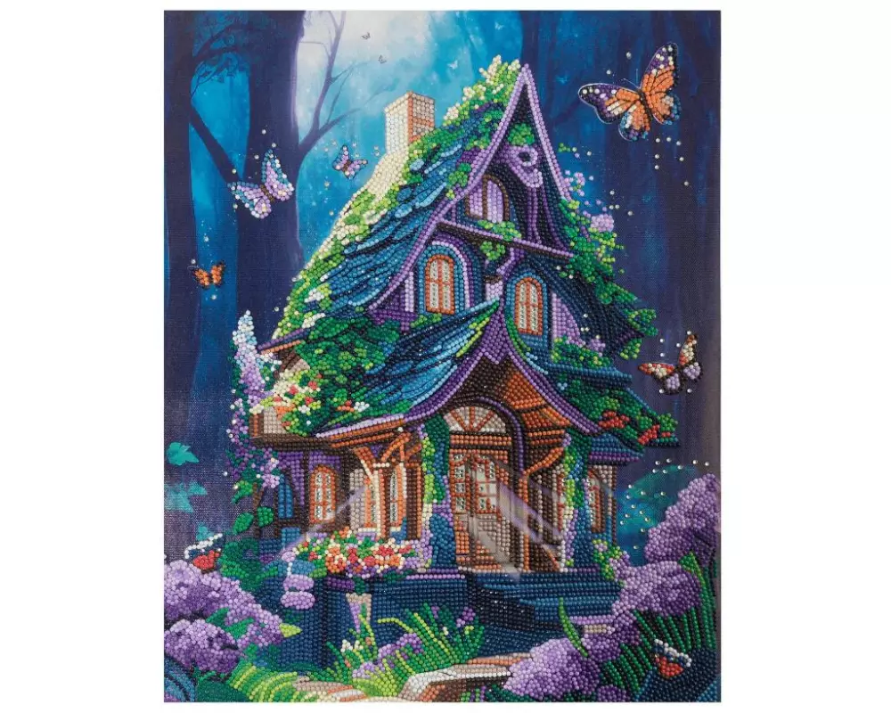 CRAFT Buddy Bastelset Fantasy House Crystal Art Kit 35 x 45 cm
