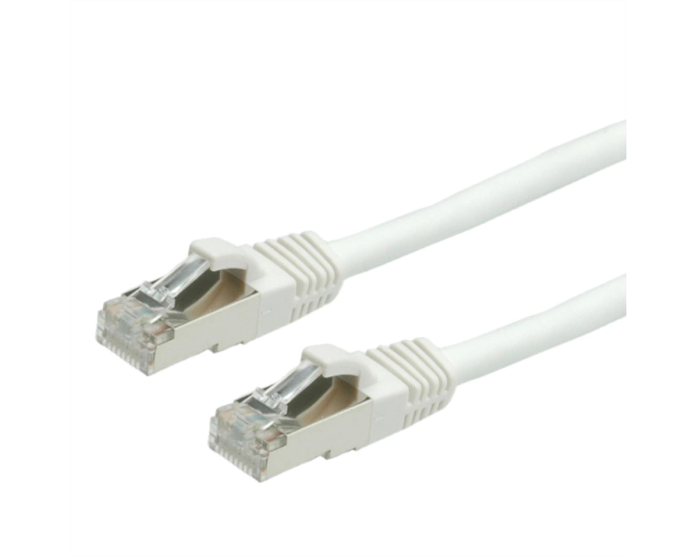 VALUE Patchkabel Cat.6 (Class E) S/FTP (PiMF), LSOH, weiß, 1 m