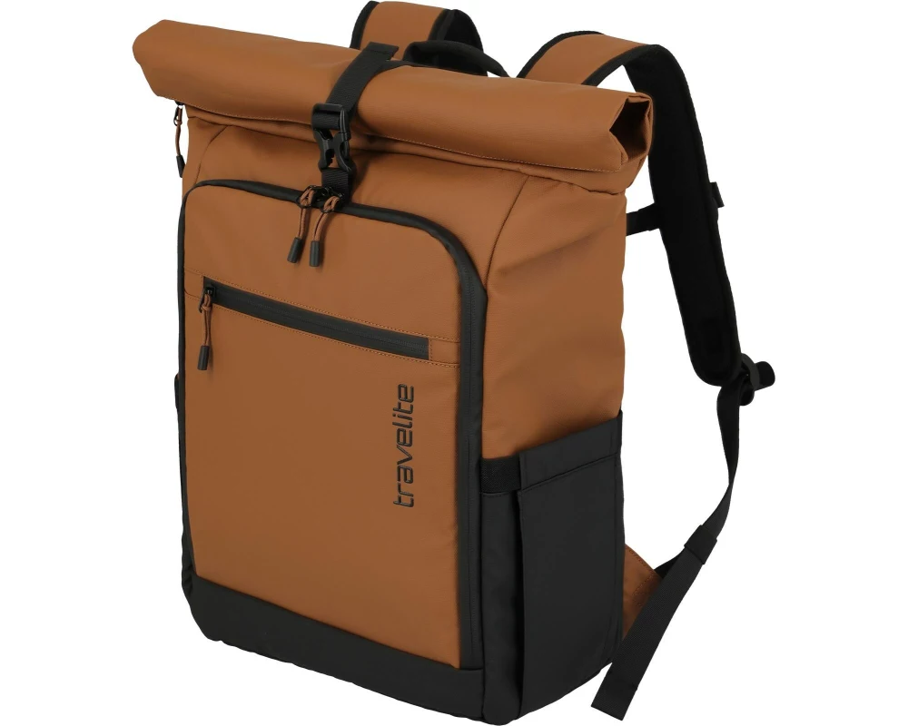 travelite BRIIZE Rollup Rucksack M 30 l Braun Curry