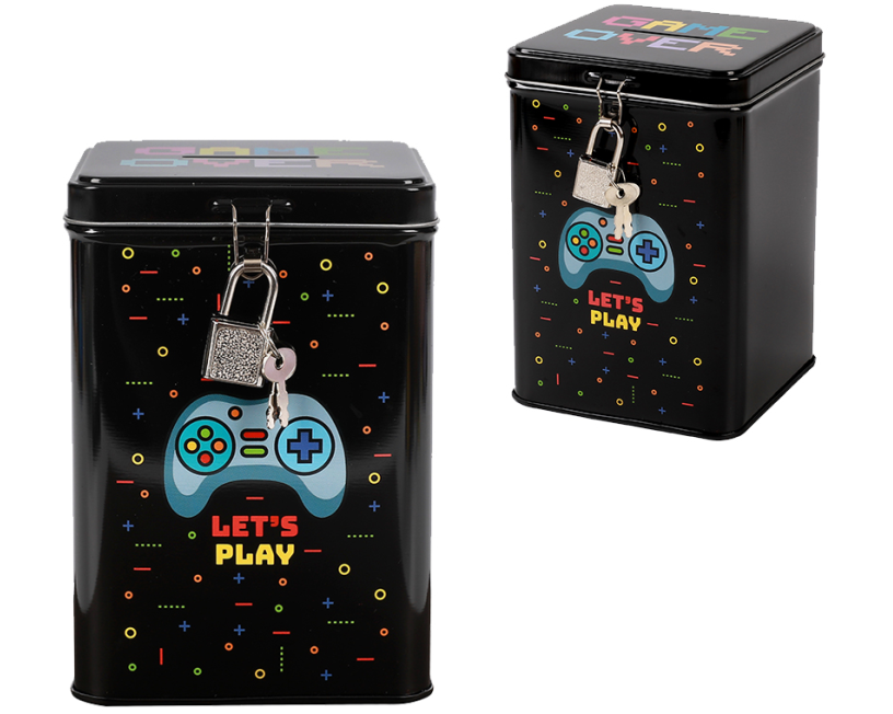ROOST Spardose mit Schloss 15x10cm XL2292 Let's play