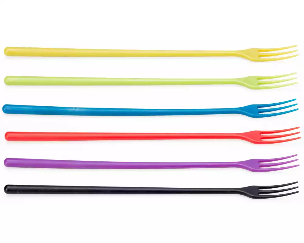 Nouvel Käsefonduegabel lang, Mehrfarbig, 6 Personen