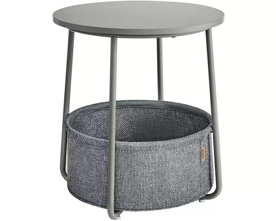 VASAGLE Couchtisch 45 x 51 cm, Grau/Schwarz