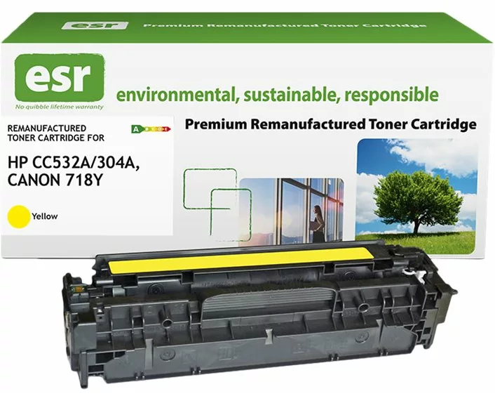 ESR Toner cartridge compatible with HP CC532A/Canon 2659B002 yellow remanufactured 2.800 pages