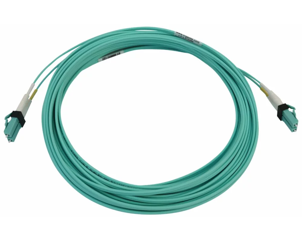 EATON TRIPPLITE 400G, Multimode, 50/125, OM4, Switchable, Fiber Optic Cable, Duplex, LC-PC, M/M, LSZH, Aqua, 10m 32.8ft.