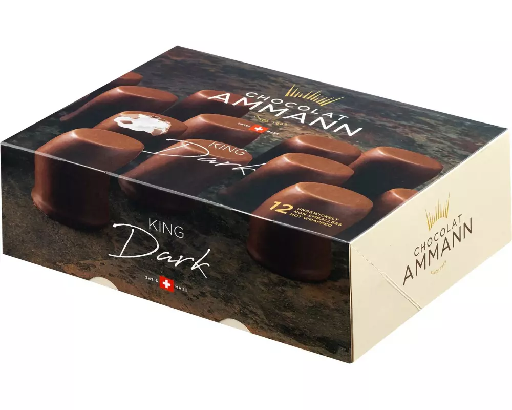 Chocolat Ammann Schokolade Schaumküsse King Dark 12 x 30 g