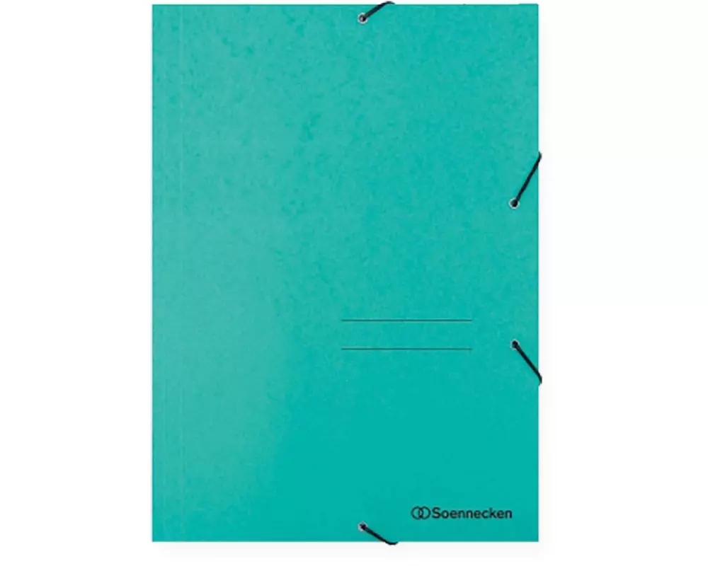 Soennecken Gummibandmappe A4, Grün, 3 Klappen