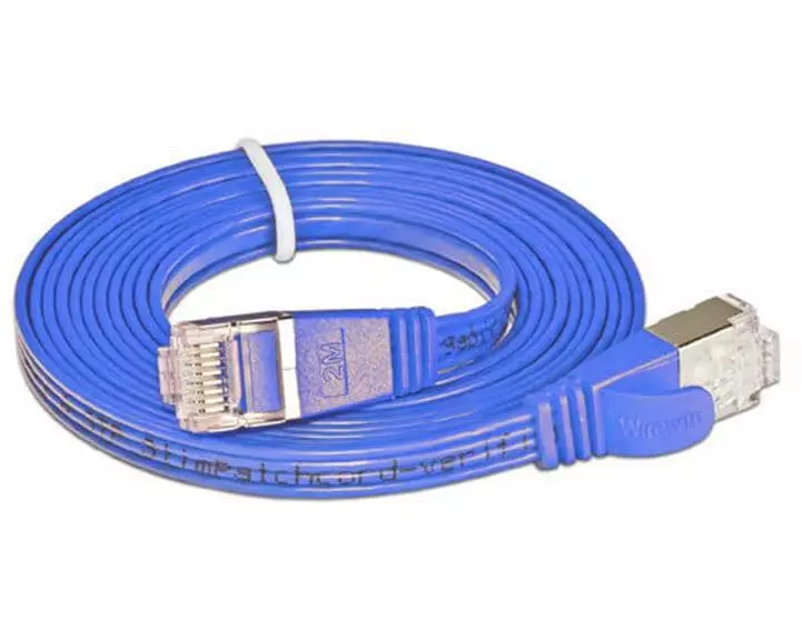 SLIM Slimpatchkabel RJ-45 - RJ-45, Cat 6, STP, 3 m, Blau