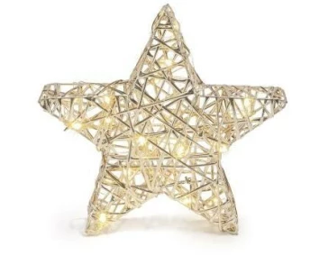 STT Gold standing star, 25 Warmweiss