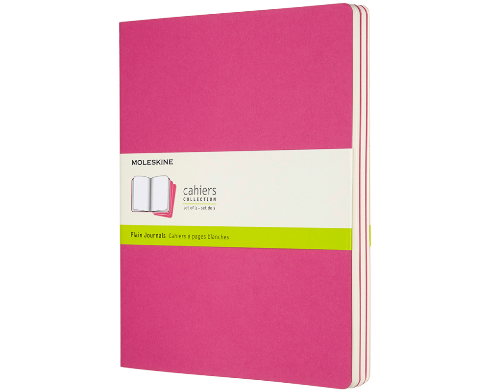 MOLESKINE Notizheft XL 3x 25x19cm 629698 blanko,kinetischespink,120 S.