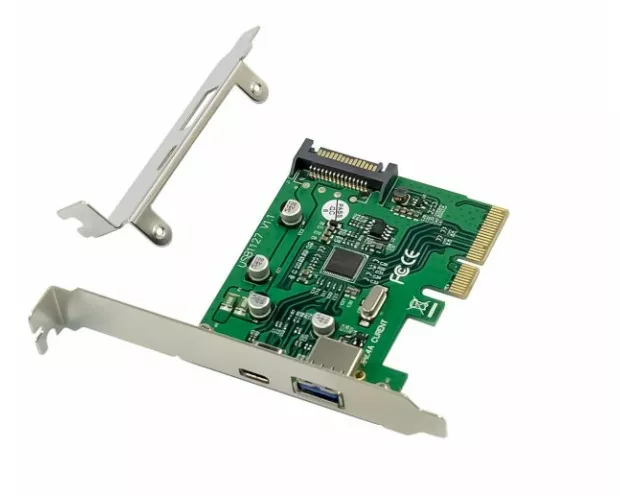 "EMRICK09G 2-Port USB 3.2 Gen 2 PCIe Card, USB-C x 1, USB-A x 1"