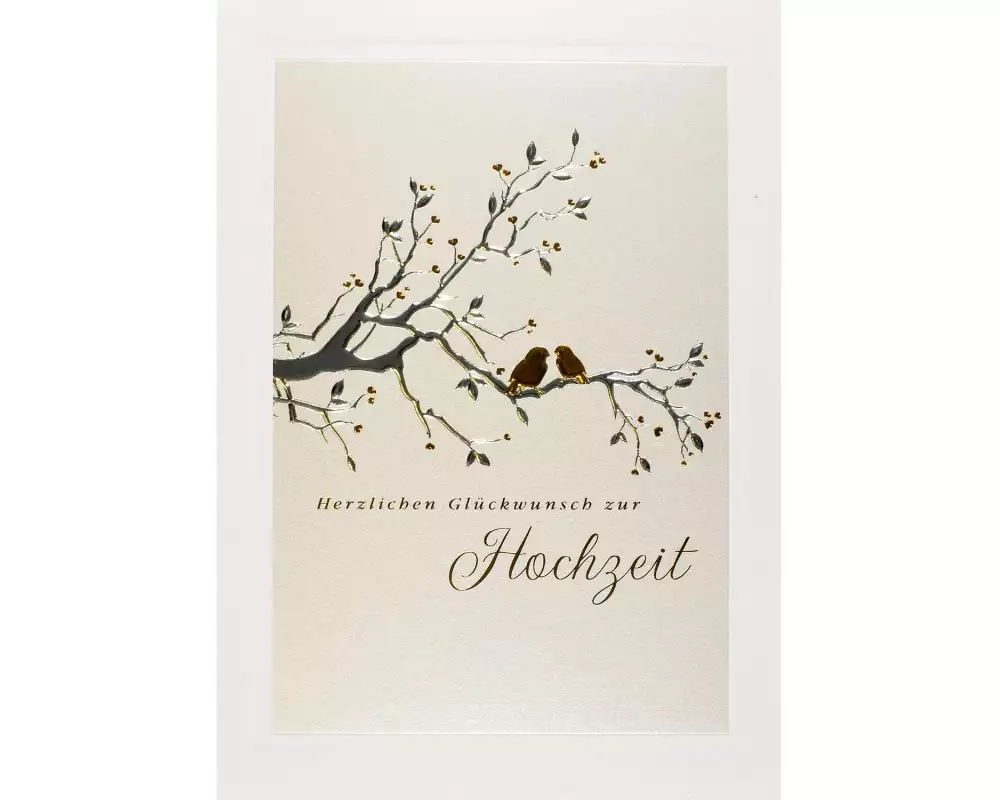 ABC Hochzeitskarte Vögel A5