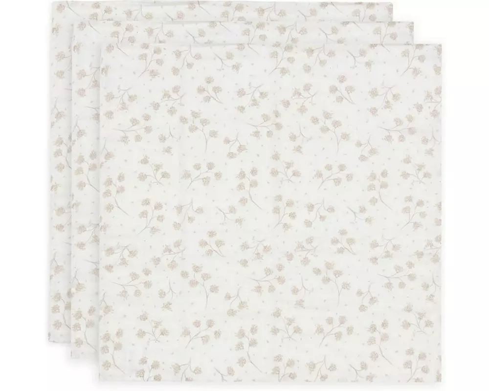 Jollein Mulltuch Hydrophill Leafy Dreams 3er, 70 cm x 70 cm