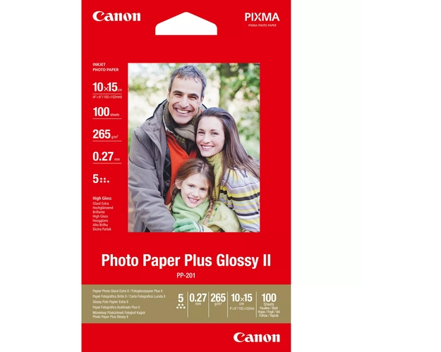 CANON Photo Paper Plus 10x15cm PP201 InkJet glossy II 100 Blatt