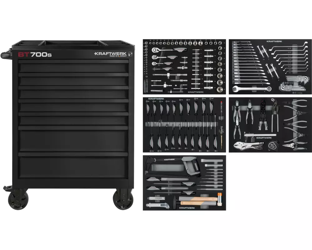 Kraftwerk Werkstattwagen BT700s, 7 Schubladen, 194-tlg.
