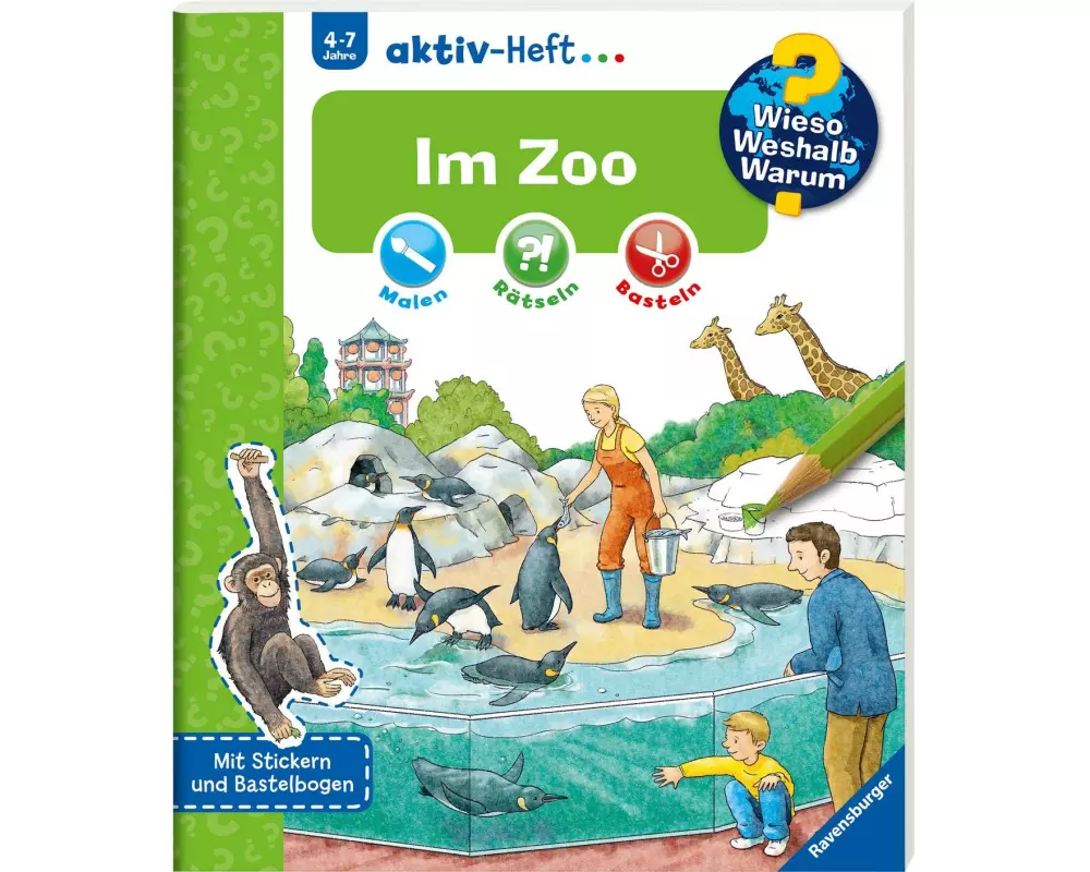 Ravensburger Kinder-Sachbuch WWW Aktiv-Heft: Im Zoo