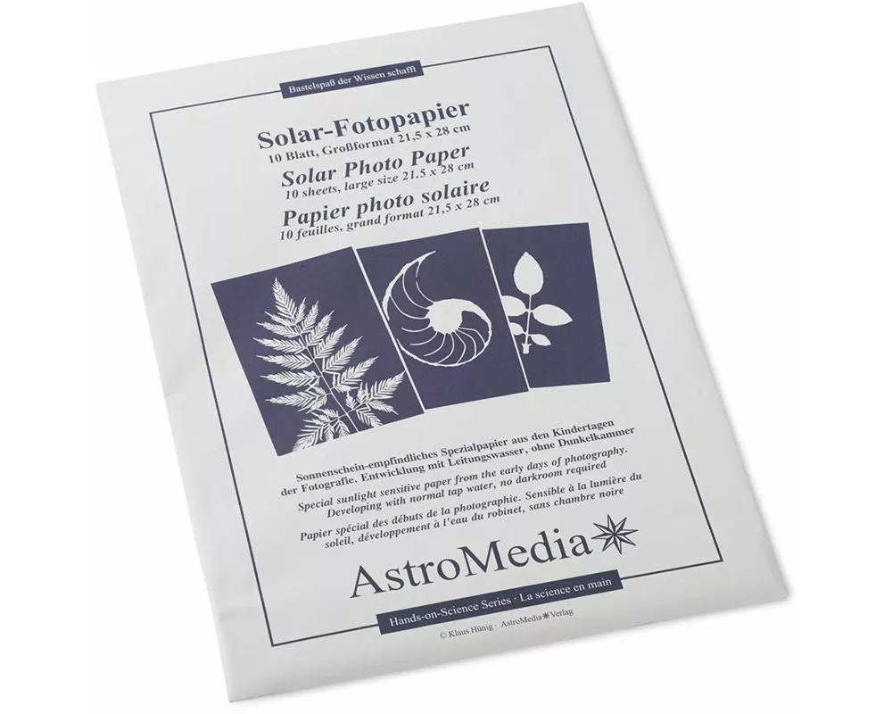 Das Solar-Fotopapier (21,5x28cm), 10 Blatt