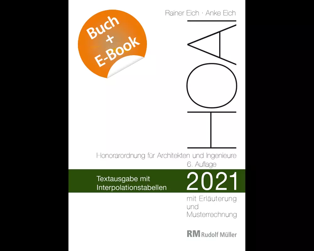 HOAI 2021 - Textausgabe mit Interpolationstabellen - mit E-Book (PDF)