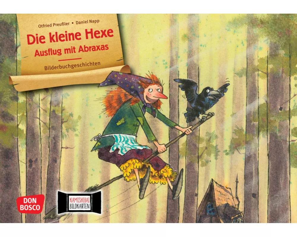 Die kleine Hexe. Ausflug mit Abraxas. Kamishibai Bildkartenset