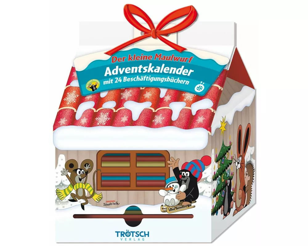 Trötsch Der kleine Maulwurf Adventskalender Haus mit 24 Minibüchern