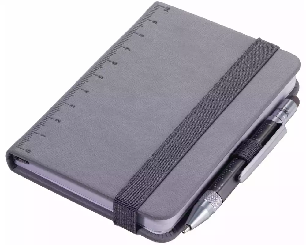 Troika Notizbuch LILIPAD+LILIPUT A7, Blanko, Grau