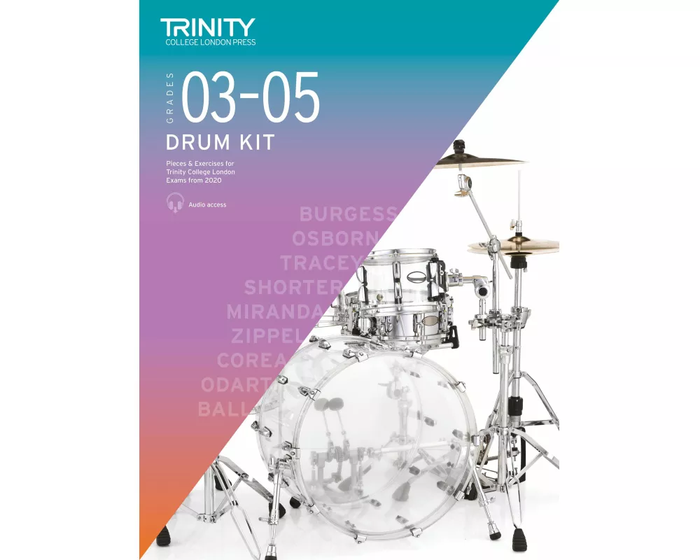 Trinity College London Drum Kit From 2020. Grades 3-5