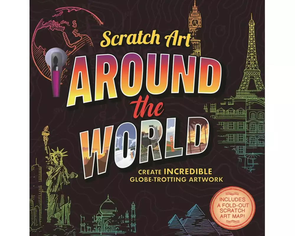 Scratch Art: Around the World-Adult Scratch Art Activity Book