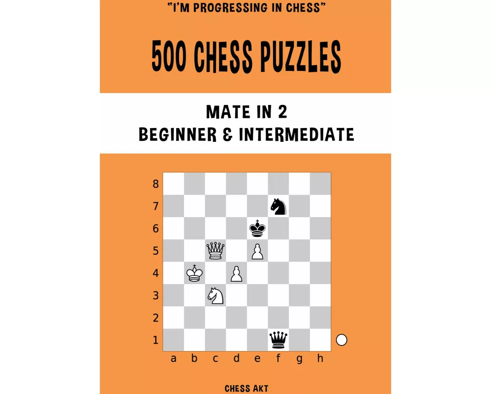 500 Chess Puzzles, Mate in 2, Beginner and Intermediate Level