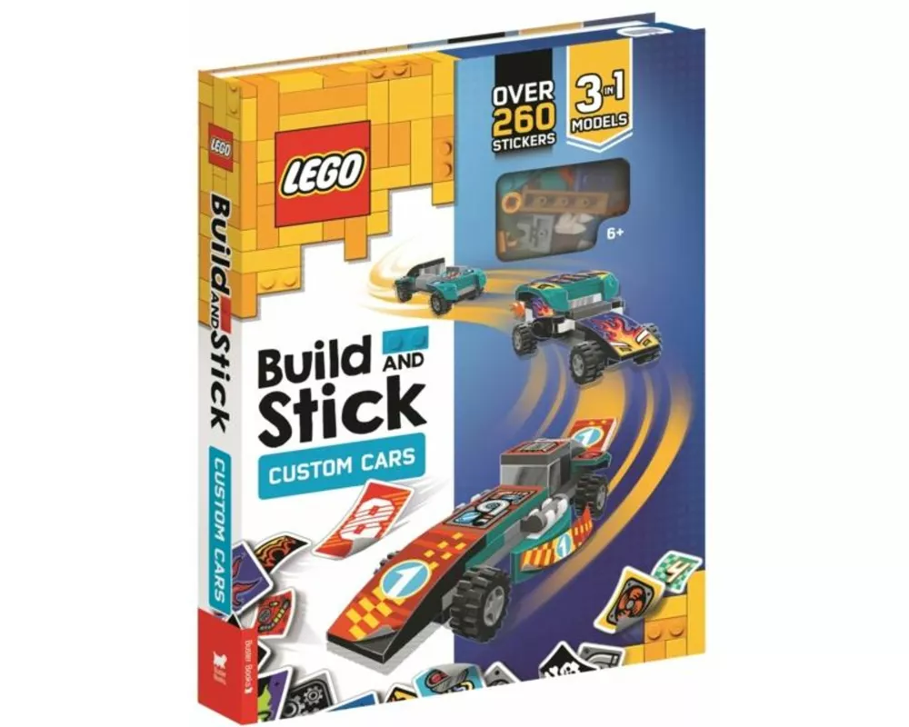 LEGO Build and Stick: Custom Cars (Includes LEGO pieces, book and over 260 stickers)