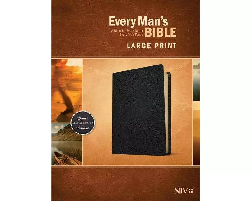 Every Man's Bible Niv, Large Print (Genuine Leather, Black)