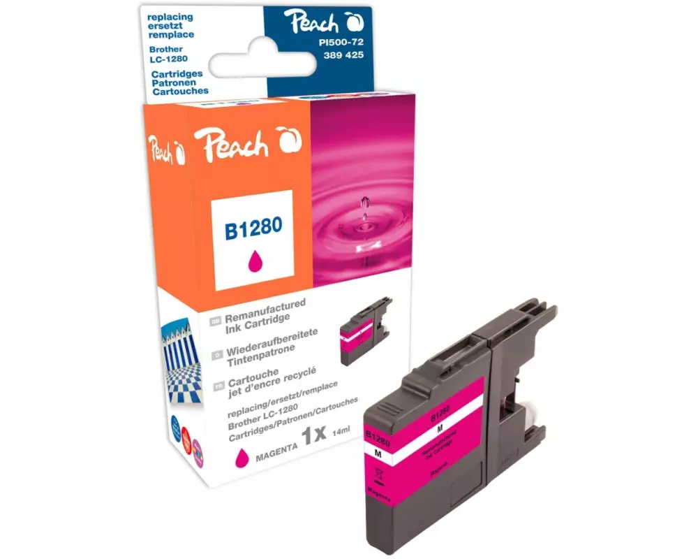 Peach Tinte Brother LC-1280M Magenta