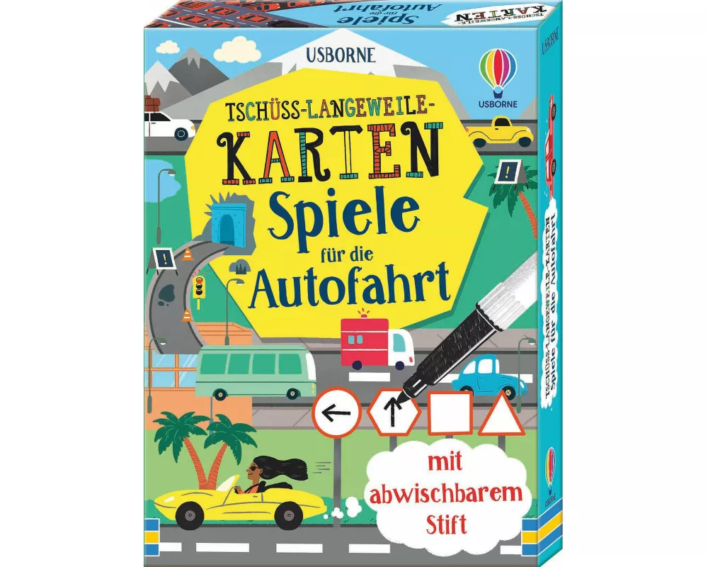 Tschüss-Langeweile-Karten: Spiele für die Autofahrt