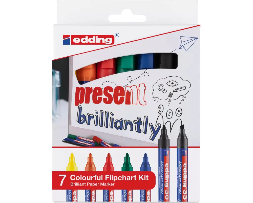 edding Flipchart-Marker 30/33 E7 7 Stück