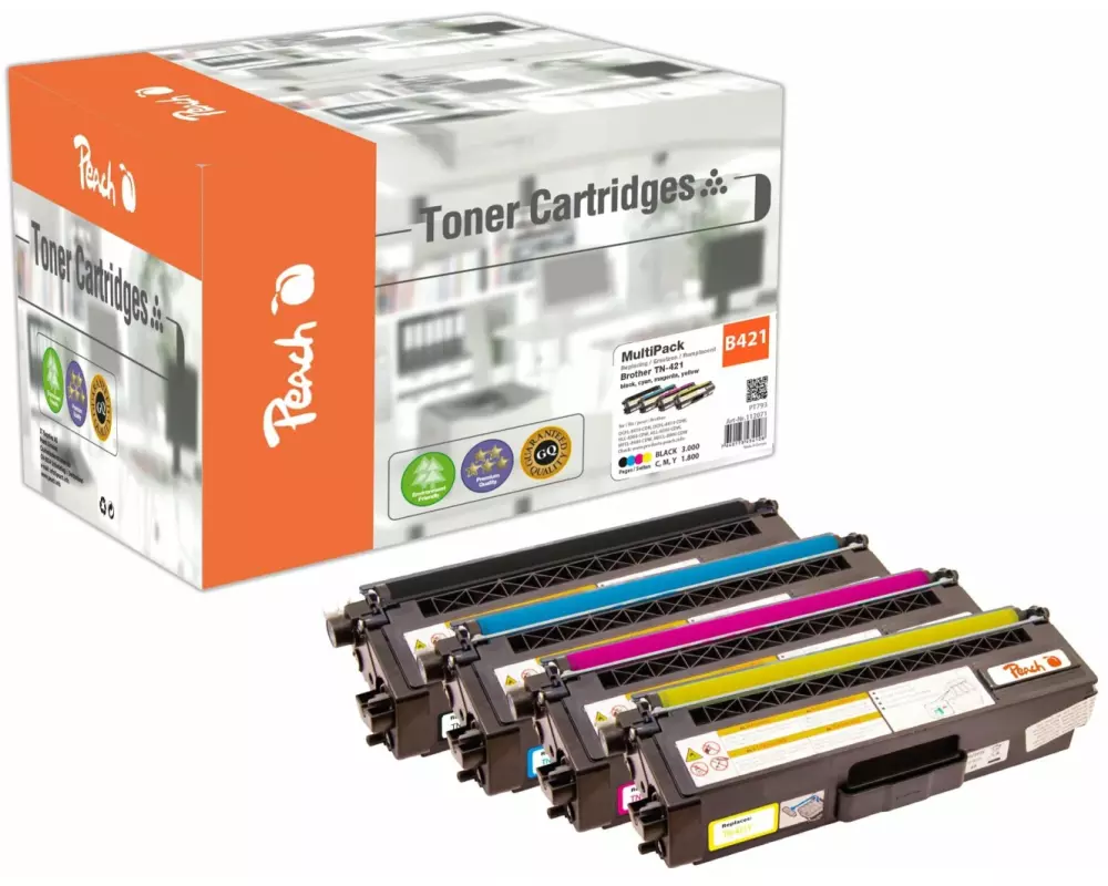 Peach Toner Brother TN-421 Black/Cyan/Magenta/Yellow
