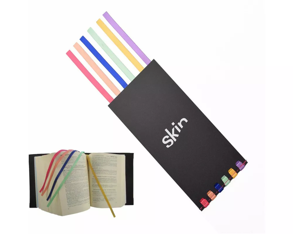 SKIN Lesezeichen MARK Gr. L (Habersack) mit 6 farbigen Lesemarkern