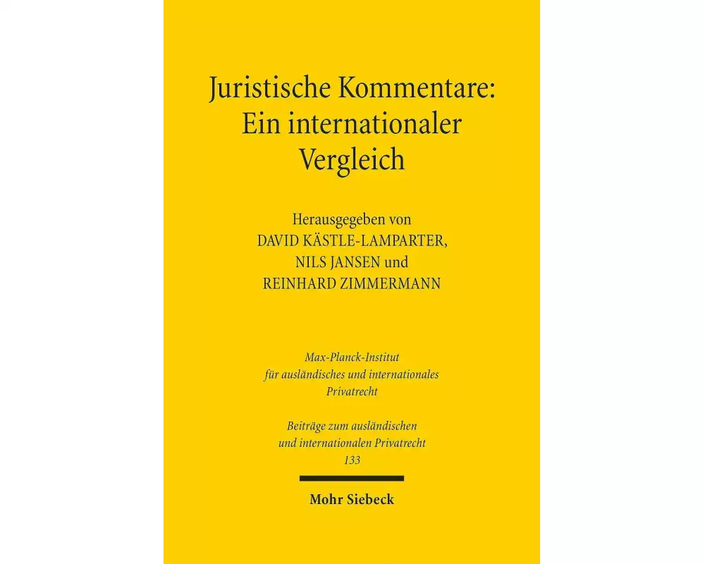 Juristische Kommentare: Ein internationaler Vergleich
