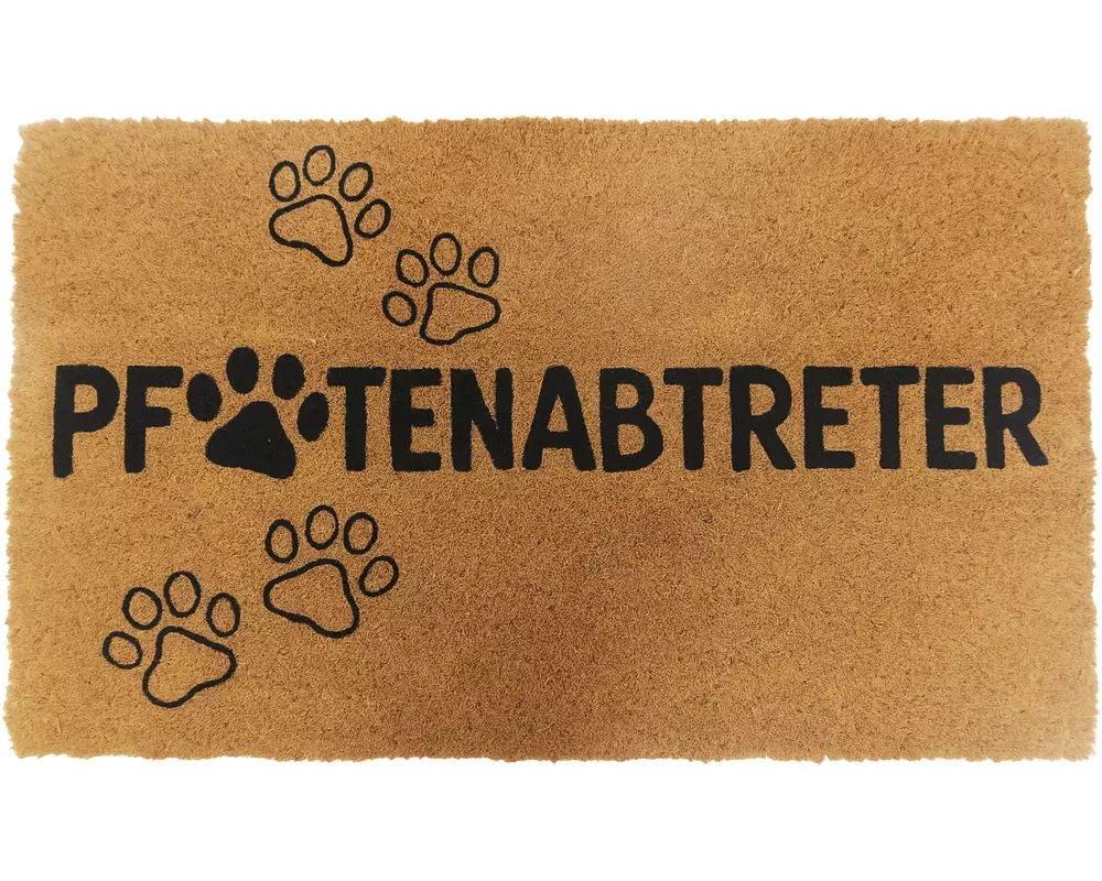 relaxdays Fussmatte Tiere Kokos 60 x 40 cm Hellbraun