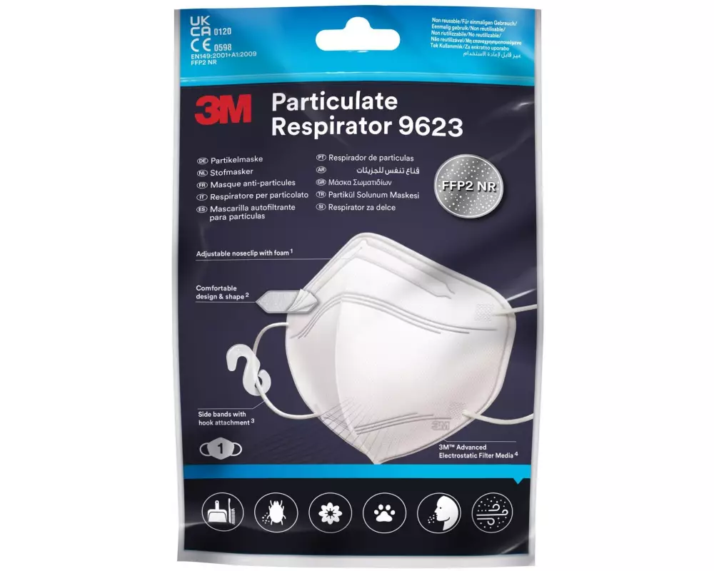 3M Atemschutzmaske 9623, FFP2, 3 Stück
