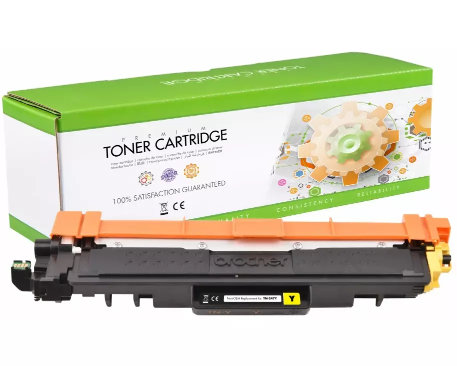 STATIC Toner cartridge compatible with Brother TN-247Y yellow remanufactured 2.300 pages