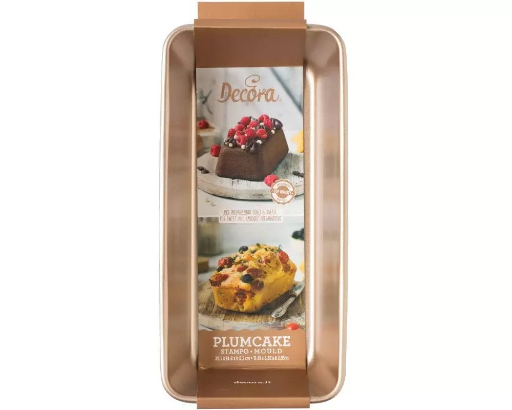 Decora Backform eckig 29.5 x 14.8 cm, Rosegold