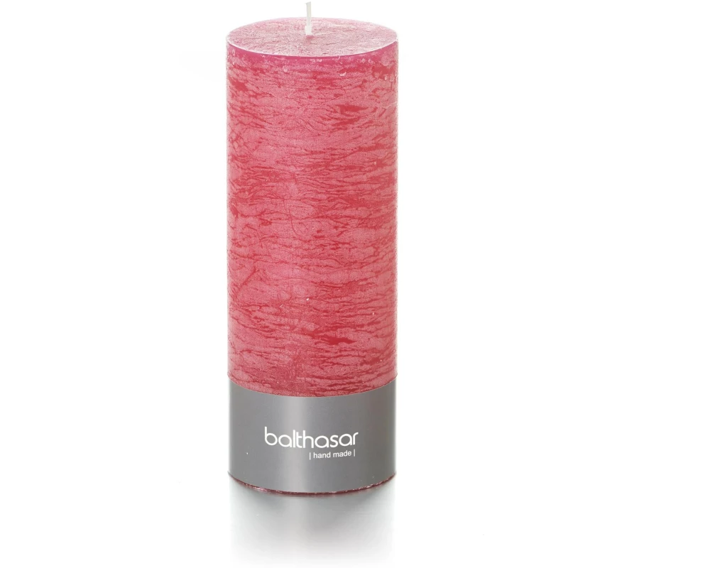 balthasar Zylinderkerze Rustico 18 x 7 cm, Himbeere