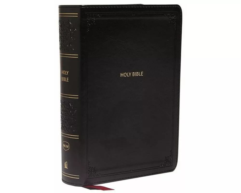 NKJV, End-of-Verse Reference Bible, Compact, Leathersoft, Black, Red Letter, Comfort Print